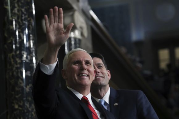 Pence stumps in Bridgeport; makes case for Morrisey for Senate